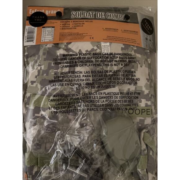 Combat Soldier Boys Halloween Costume CHILD Large 12-14, 5pc: Jacket, Pant, … - Picture 10 of 16
